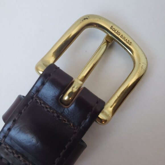 Vineyard Vines Size 26 Boy's Belt Navy Blue Leather Whale Club Belt USA made - Picture 3 of 9